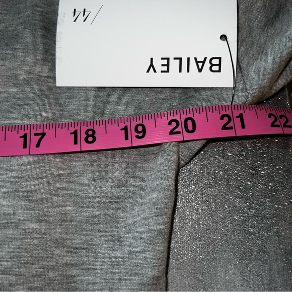 Bailey44 Long Sleeve Heather Gray Fleece Sweatshirt Dress with Gathered Waist - Picture 7 of 9